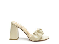 Noie Mid Block Heel Pleated Strap Sandals (Online Only)