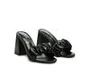 Noie Mid Block Heel Pleated Strap Sandals (Online Only)
