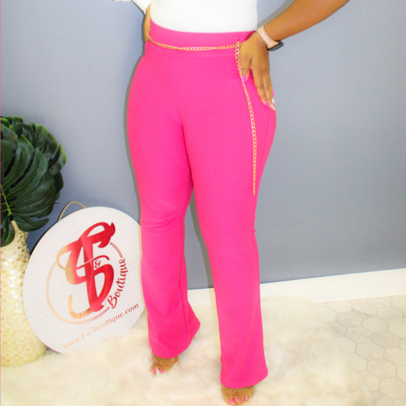 Belted Flare Pants