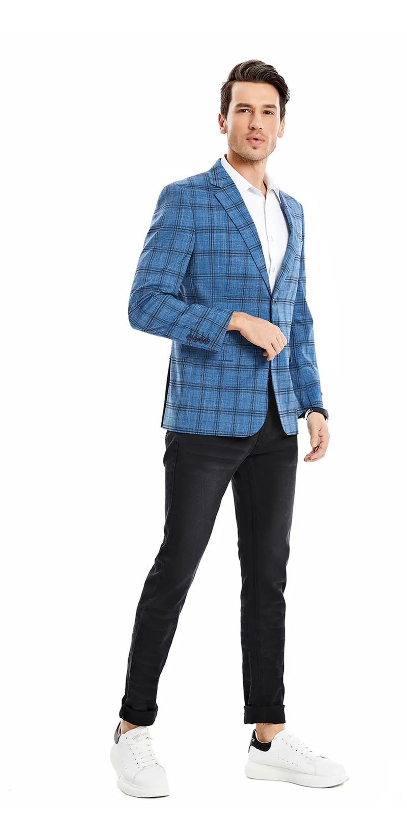 Men's Blazers Plaid Sport Coats Dinner Jacket