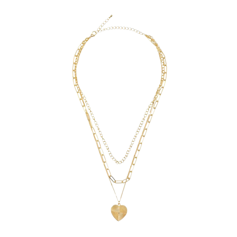 Heart Pendant Layered Necklace