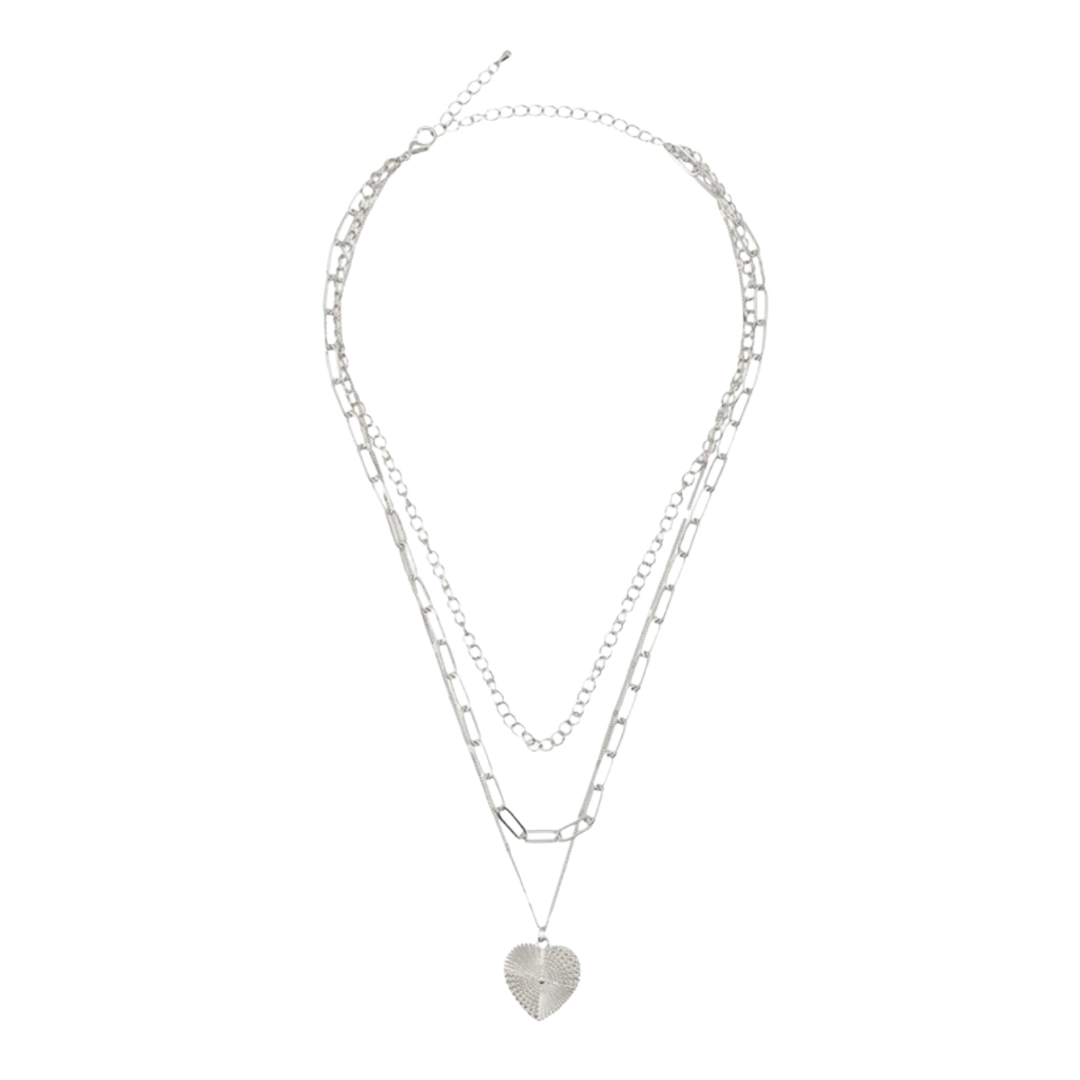 Heart Pendant Layered Necklace