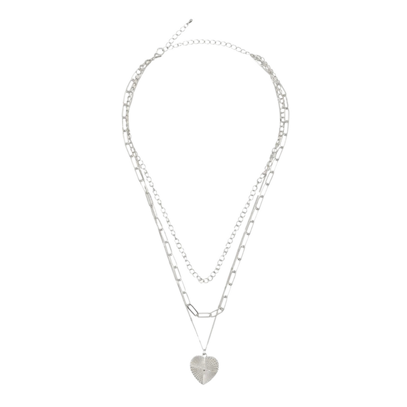 Heart Pendant Layered Necklace